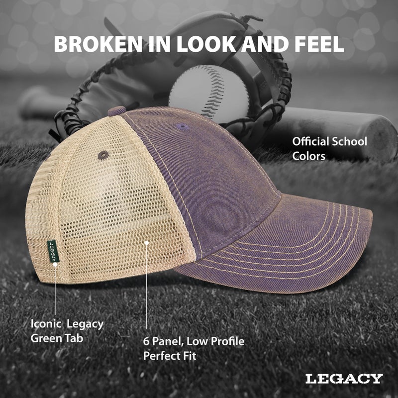 Legacy NCAA Officially Licensed Baseball Hat, Washington Huskies, Lightweight Cap for Men & Women, Old Favorite Trucker Adjustable (OFA), Purple Trucker, One Size Fits Most, Snapback Closure - Image 4
