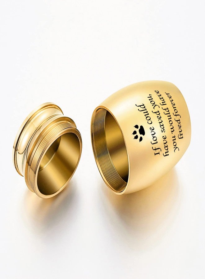 Dletay Small Urn for Pet Ashes 1.57 inch Mini Pet Urn Stainless Steel Ashes Keepsake Urns for Dogs Cats-If Love Could Have Saved You, You Would Have Lived Forever - Image 3