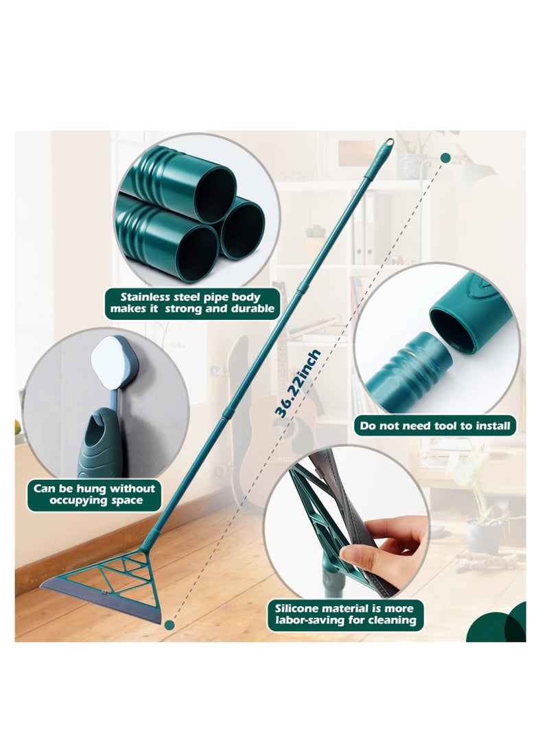 Cobest Multifunctional Magic Broom Professional Water Squeegeem 3 in 1 Household Silicone Broom Sweeper Pet Hair Remover Hangable Sweeping Brush for Clean Dirt Pet Hair Bathroom Floors Windows - Image 5