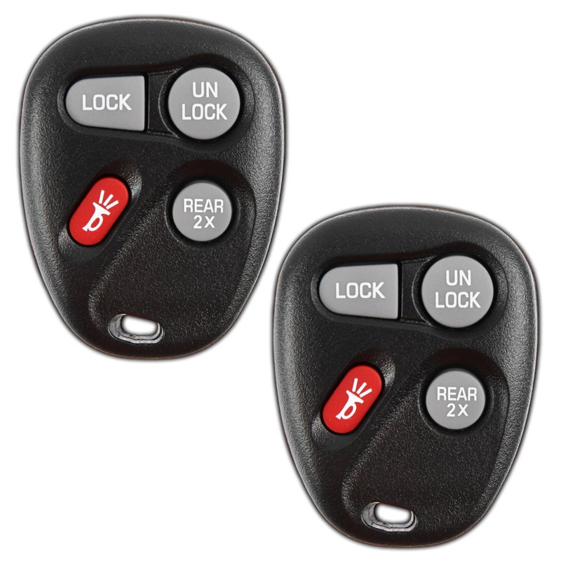 KeylessOption Key Fob Replacement for 1996 1997 1998 1999 2000 2001 2002 Buick Cadillac Chevrolet GMC Oldsmobile Pontiac Keyless Entry Remote Control 4Button 1624510029  2 Pack
