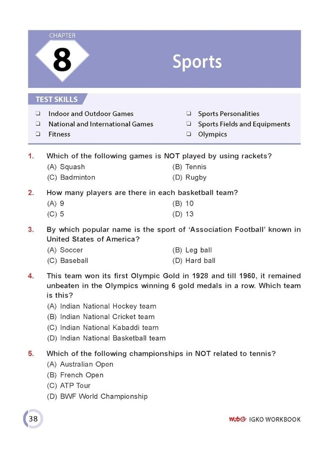 MTG International General Knowledge Olympiad (IGKO) Workbook for Class 2 - MCQs & Achievers Section - SOF IGKO Olympiad Preparation Books For 2023-2024 Exam RAGHAV SINGH  - Image 4