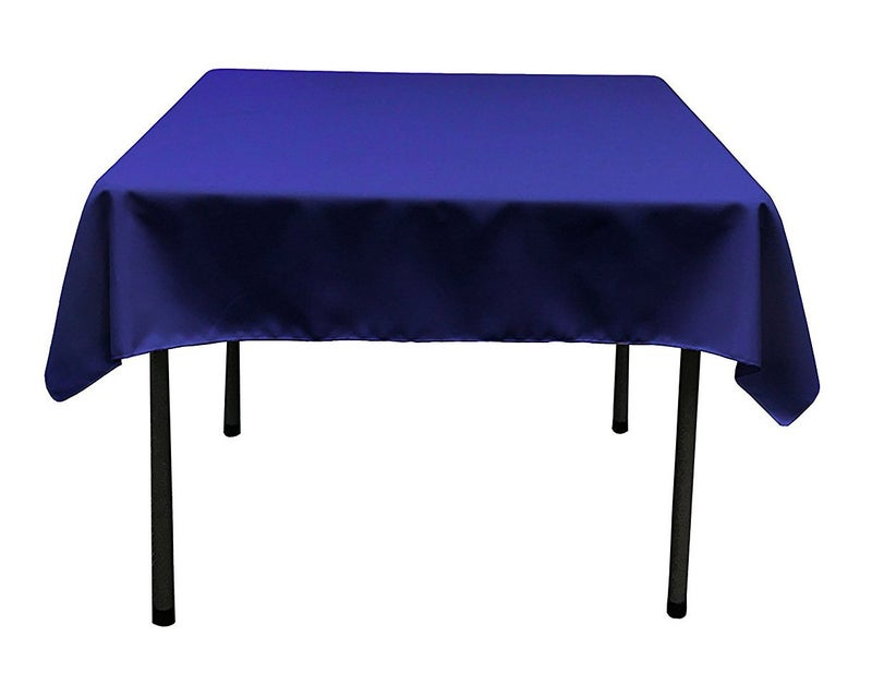 Tektrum 70 X 70 INCH 70X70 Square Polyester Tablecloth ThickHeavy DutyDurable Fabric Blue