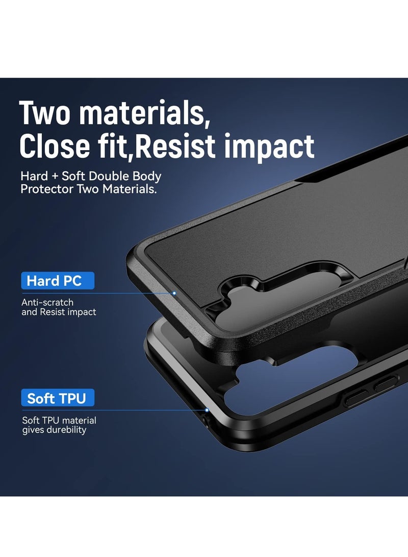 Mmmon Samsung Galaxy A14 5G Protective Case with Magnetic Kickstand Dual Layer Heavy Duty Protection Rugged Shockproof Phone Case for Samsung Galaxy A14 5G (Black) - Image 4