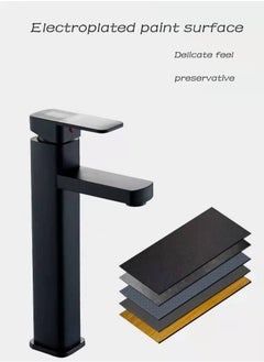 JSDUN Stainless Steel Faucet Suitable for Kitchen, Bathroom, Hot and Cold Water Wash Basin, Household Single Hole Basin, Black  - Image 4