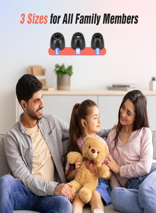 Abazar نصائح ذاكرة فوم ABAZAR لسماعات Bose QuietComfort II وسماعات Ultra - مضادة للانزلاق، بديل خالي من الألم، تقليل الضوضاء، تناسب في علبة الشحن، 3 أزواج (ص/م/ل) - Image 3