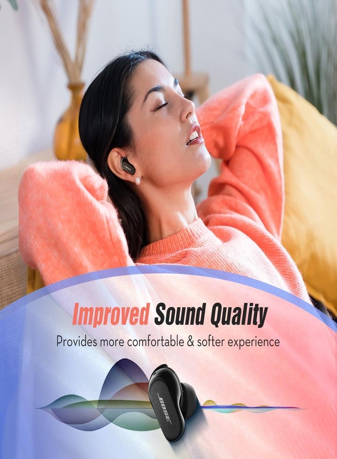 Abazar نصائح ذاكرة فوم ABAZAR لسماعات Bose QuietComfort II وسماعات Ultra - مضادة للانزلاق، بديل خالي من الألم، تقليل الضوضاء، تناسب في علبة الشحن، 3 أزواج (ص/م/ل) - Image 5
