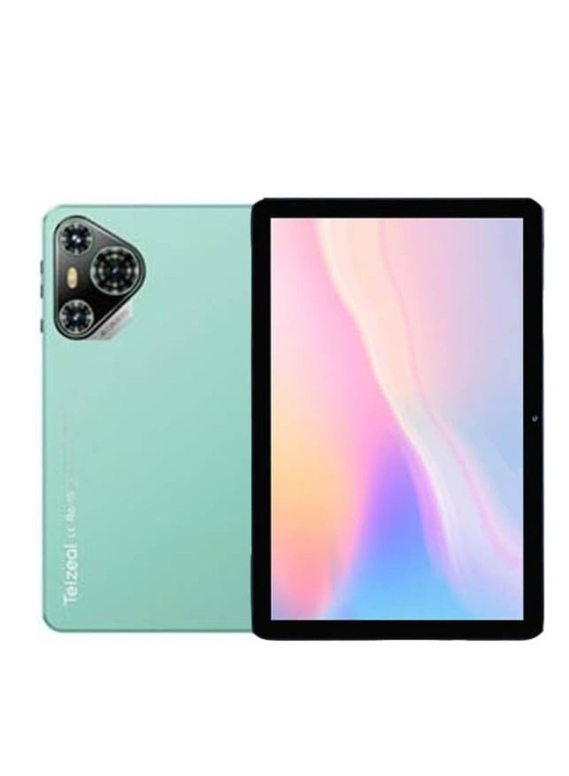 تلزيل جهاز لوحي P100 بشاشة 10.1 بوصة، يعمل بنظام أندرويد 13، مزود بشبكة واي فاي 5G، وشريحتي اتصال، وذاكرة وصول عشوائي (RAM) سعة 8 جيجابايت، وذاكرة قراءة فقط (ROM) سعة 512 جيجابايت، وبطارية عالية السعة 8000 مللي أمبير/ساعة، ولوحة مفاتيح وماوس لاسلكيين، باللون الأخضر - Image 1