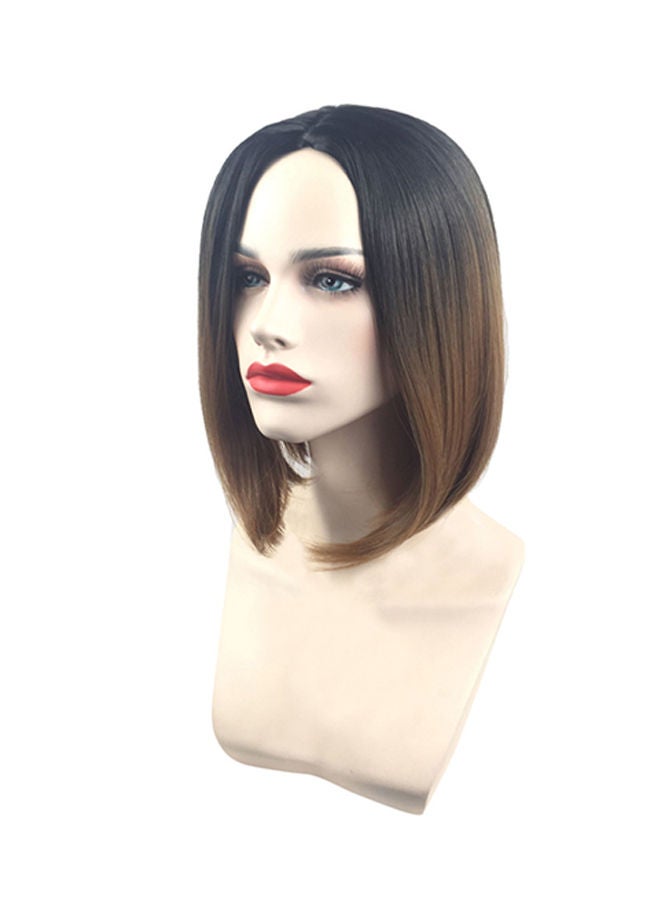 Loquat European And American Brazilian Lace Wig Black/Brown 34x36x1cm - Image 1