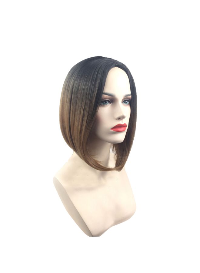 Loquat European And American Brazilian Lace Wig Black/Brown 34x36x1cm - Image 2