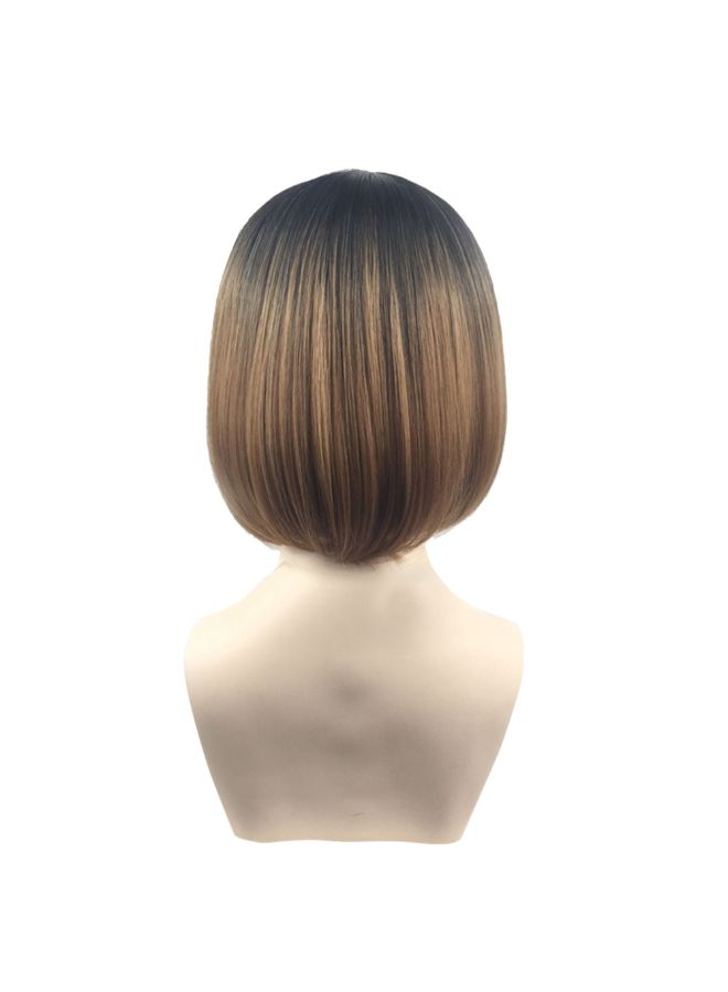 Loquat European And American Brazilian Lace Wig Black/Brown 34x36x1cm - Image 5