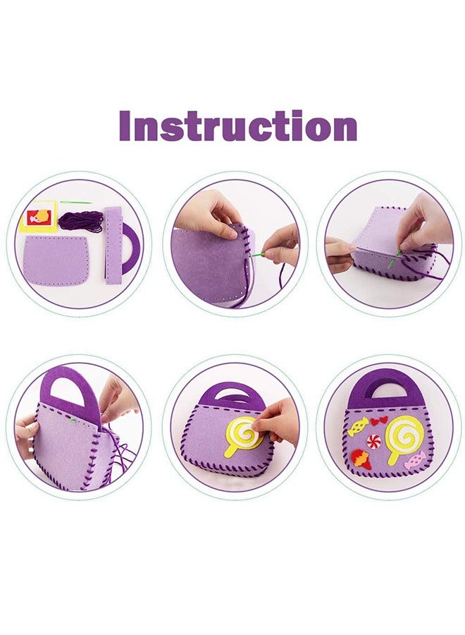 4 Pcs Preschool Educational Kids Sewing Arts Craft Kits, Beginners Educational Art Toy DIY Hand Play Set, Toys Toddler Sewing Sets for Kids Ages 2 3 4 5 6 Years Old, Kids Party Gifts Activities - Image 3