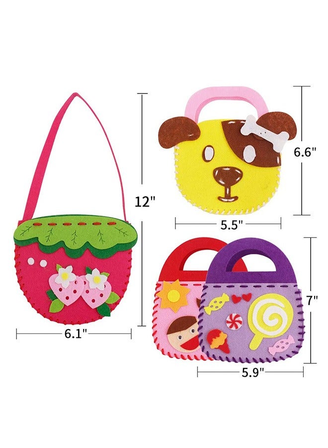 4 Pcs Preschool Educational Kids Sewing Arts Craft Kits, Beginners Educational Art Toy DIY Hand Play Set, Toys Toddler Sewing Sets for Kids Ages 2 3 4 5 6 Years Old, Kids Party Gifts Activities - Image 2