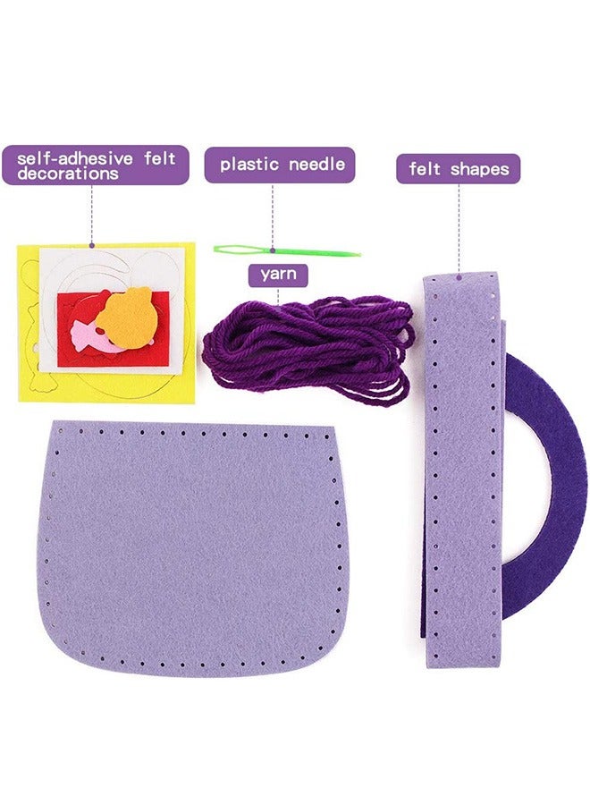 4 Pcs Preschool Educational Kids Sewing Arts Craft Kits, Beginners Educational Art Toy DIY Hand Play Set, Toys Toddler Sewing Sets for Kids Ages 2 3 4 5 6 Years Old, Kids Party Gifts Activities - Image 4