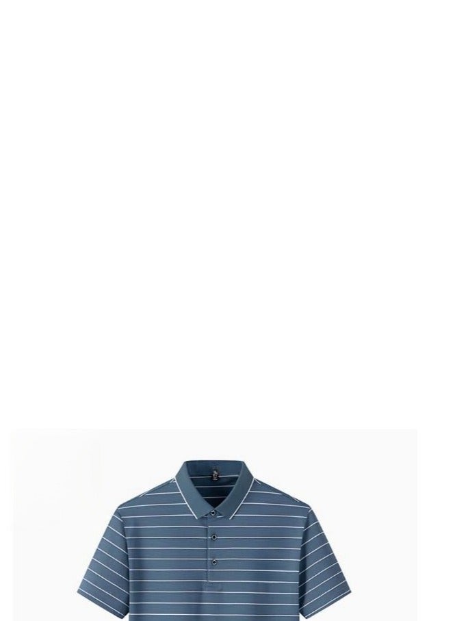 Men's Loose And Breathable Short Sleeved T-Shirt Polo - Image 2