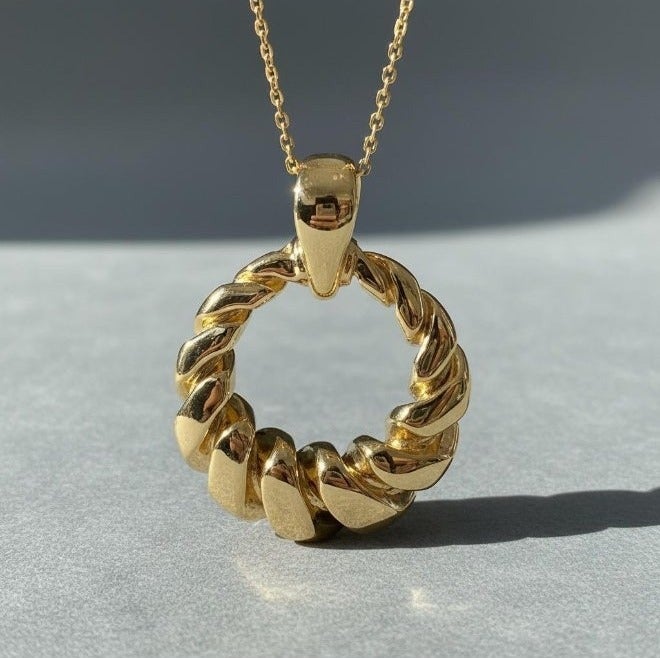 Ruby Art Gold 18K Real Gold Pendant for Women, Super Lightweight Graziella Air -2.75 Gram - Image 2