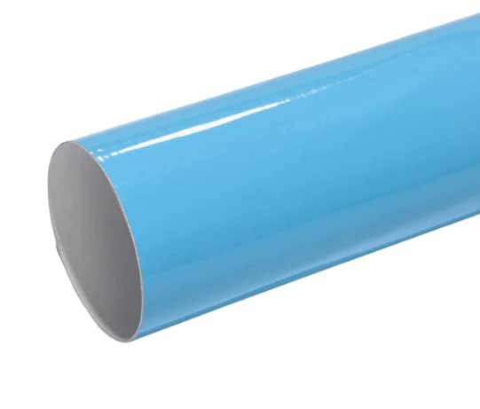 COSMOS STAR™ Vinyl Wrap Sheet for Car & Bike Self Adhesive Wrap Sticker and Decal Roll Film for Auto Vehicle Motorcycle (2 Feet by 4 Feet, Sky Blue Glossy Wrap) - Image 1