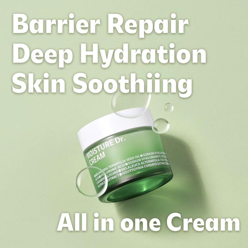 ISOI Moisture Dr. Soothing Cream, Deep Hydration with Hyaluronic Acid, Lightweight Face Moisturizer Korean for Oily Skin & Sensitive Types, Korean Moisturizer Face Cream (2.37 fl. oz, 70ml) - Image 2