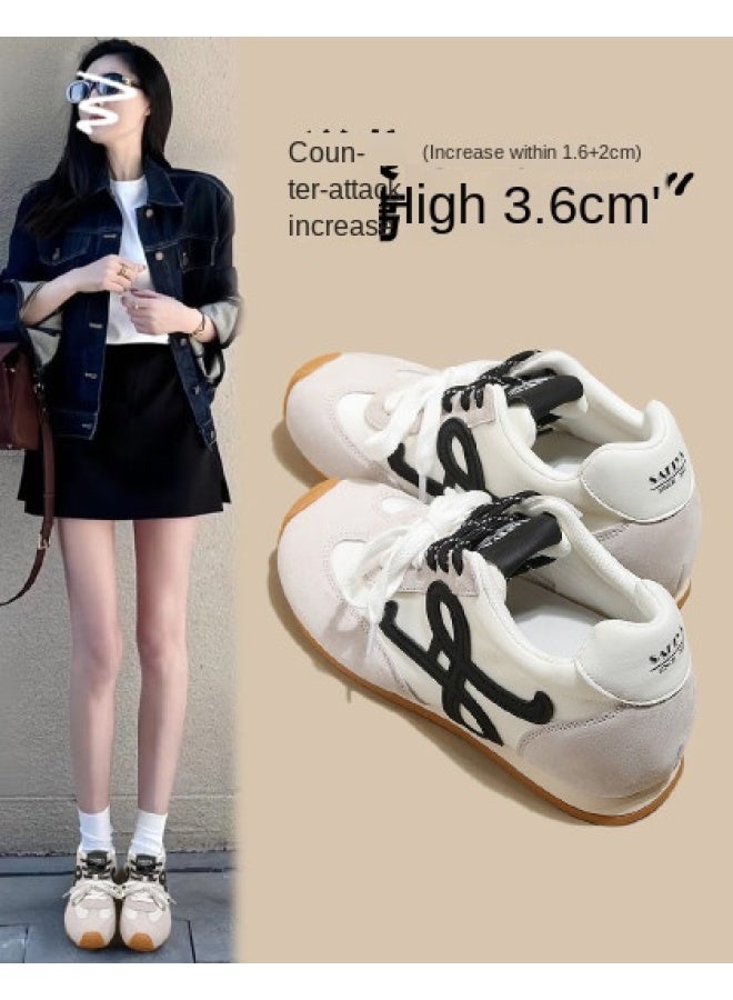 SAFIYA Saturday's 2025 New Spring/autumn German Training Shoes For Women, Versatile Retro Casual Sneakers, Soft-soled White Shoes For Women - Image 1