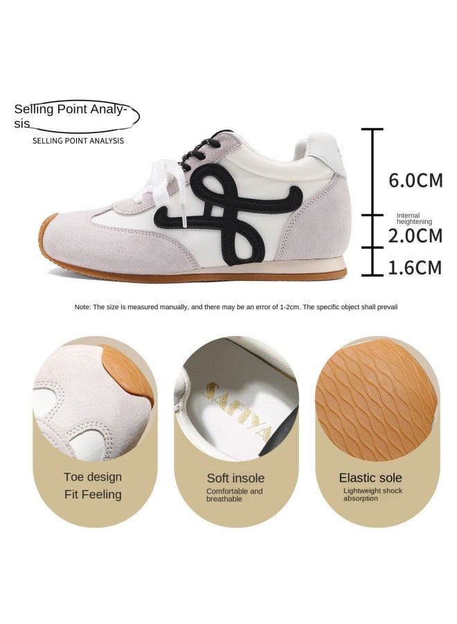 SAFIYA Saturday's 2025 New Spring/autumn German Training Shoes For Women, Versatile Retro Casual Sneakers, Soft-soled White Shoes For Women - Image 4