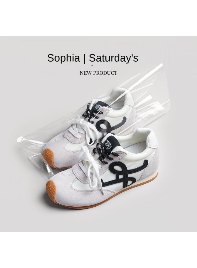 SAFIYA Saturday's 2025 New Spring/autumn German Training Shoes For Women, Versatile Retro Casual Sneakers, Soft-soled White Shoes For Women - Image 3