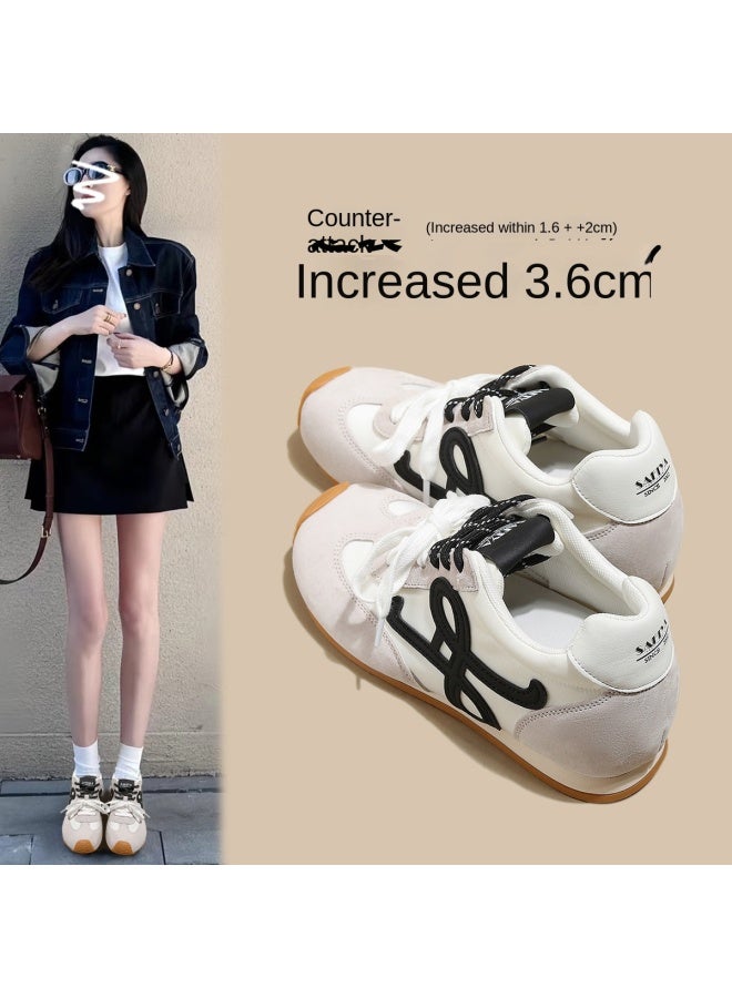 SAFIYA Saturday's 2025 New Spring/autumn German Training Shoes For Women, Versatile Retro Casual Sneakers, Soft-soled White Shoes For Women - Image 2