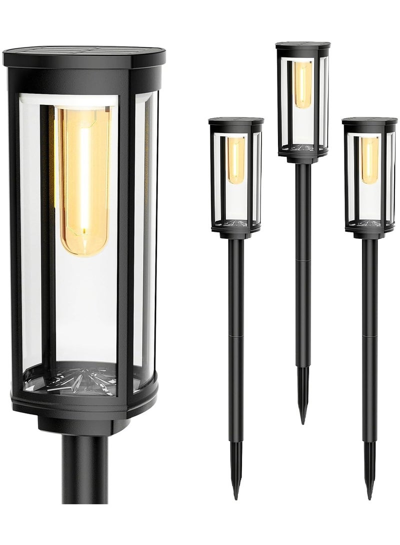 Generic Bright Waterproof Solar Pathway Lights - 4 Pack Outdoor Decorative Solar Landscape Lighting for Walkway, Driveway, Lawn, Patio, Sidewalk, Yard & Garden Decor - Eco-Friendly & Energy Efficient  - Image 1