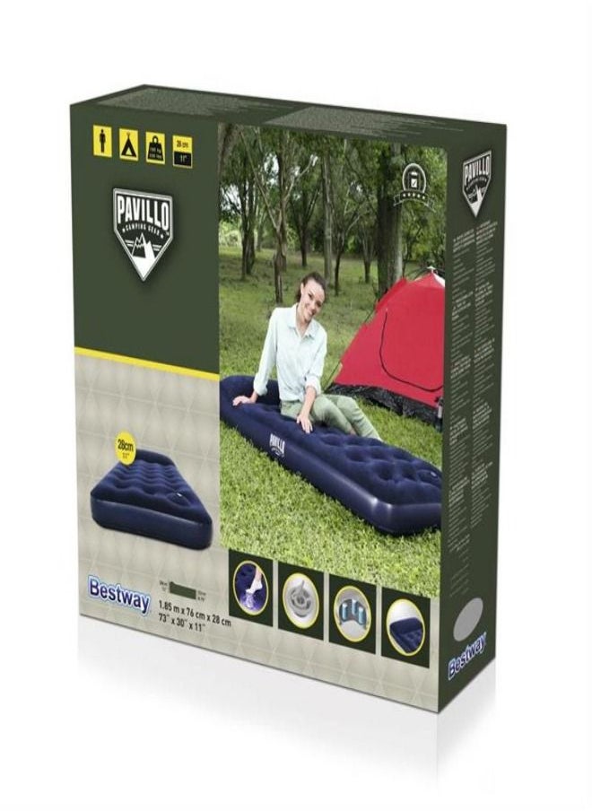 Bestway بيست واي سرير هوائي سهل النفخ / مضخة قدم مفردة مدمجة 185 × 76 × 22 سم -26-67223  - Image 2