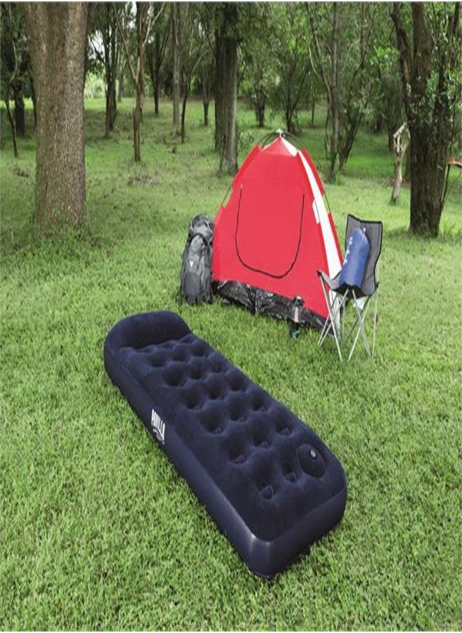 Bestway Easy Inflate Flocked Air Bed/Single Built in foot Pump 185X76X22Cm -26-67223