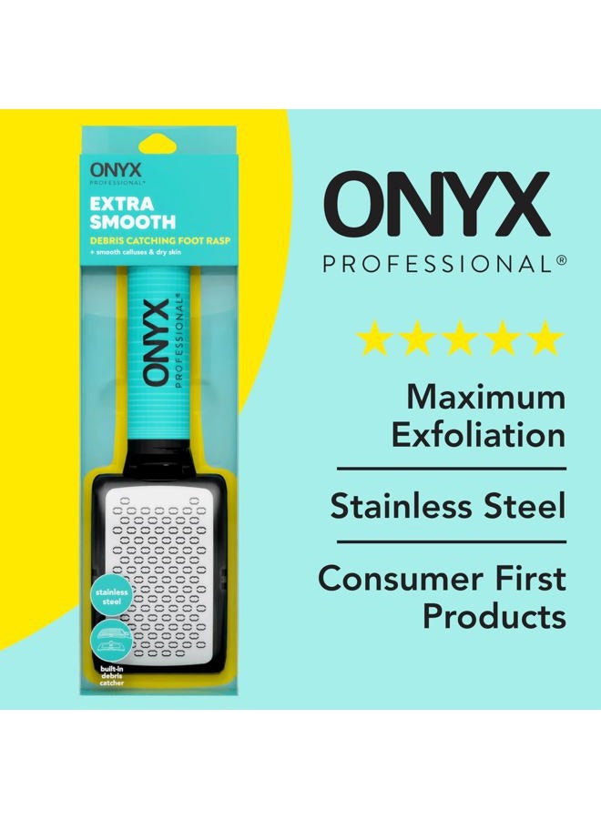 Onyx Professional Foot Rasp, No Mess Callus Remover for Feet, Includes Debris Catcher - Stainless Steel Foot Scrubber Dead Skin Remover, Lightweight Callus Shaver for Feet, Foot File, Pedicure - Image 5