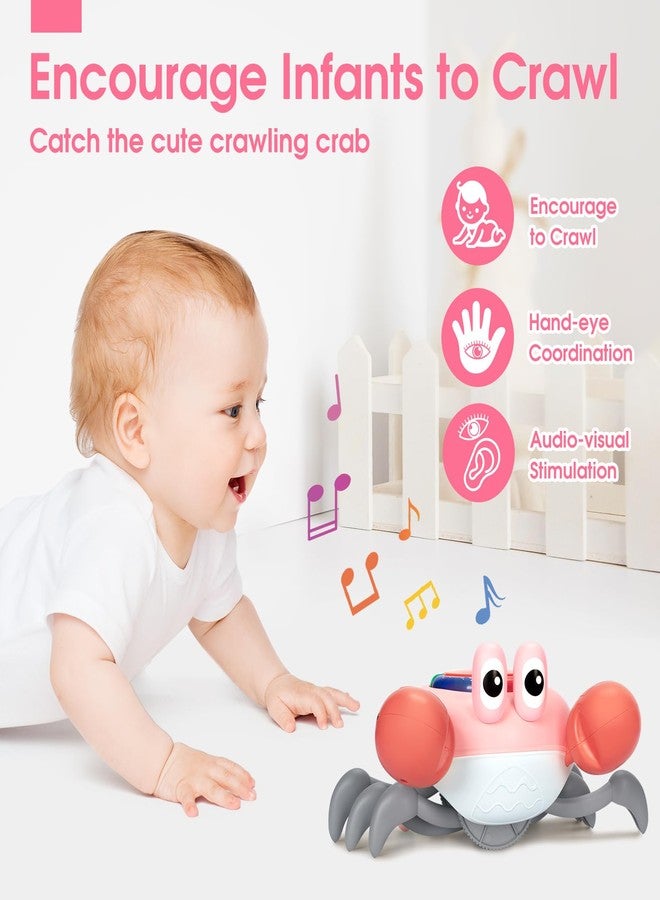 LACCHOUFEE Musical Crawling Crab Baby Toy - Tummy Time Toys for 6-12 Months Boy Girl, Light-up Walking Dancing Moving Crab Toys for 1 Year Old Baby Educational Learning, Crawly Crab Gift for 12-18 Months Infant - Image 3