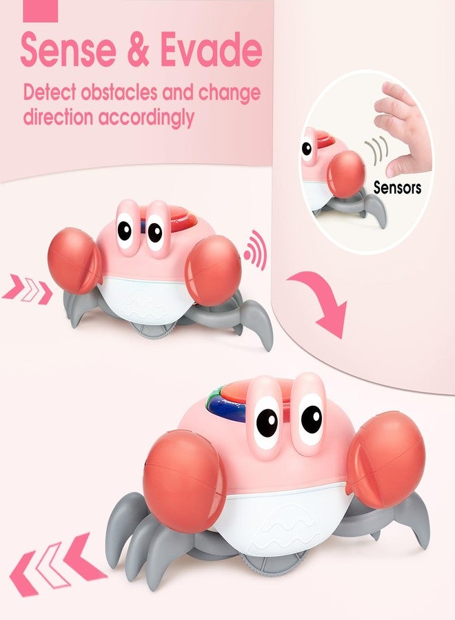 LACCHOUFEE Musical Crawling Crab Baby Toy - Tummy Time Toys for 6-12 Months Boy Girl, Light-up Walking Dancing Moving Crab Toys for 1 Year Old Baby Educational Learning, Crawly Crab Gift for 12-18 Months Infant - Image 4