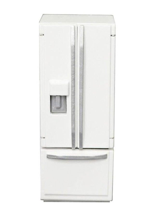 EatingBiting 1:12 Scale 1/12 Mini Furniture minihouse Kitchen White Refrigerator Fridge with 2 Doors Furniture Accessories Wooden Refrigerator Fridge Freezer - Image 2