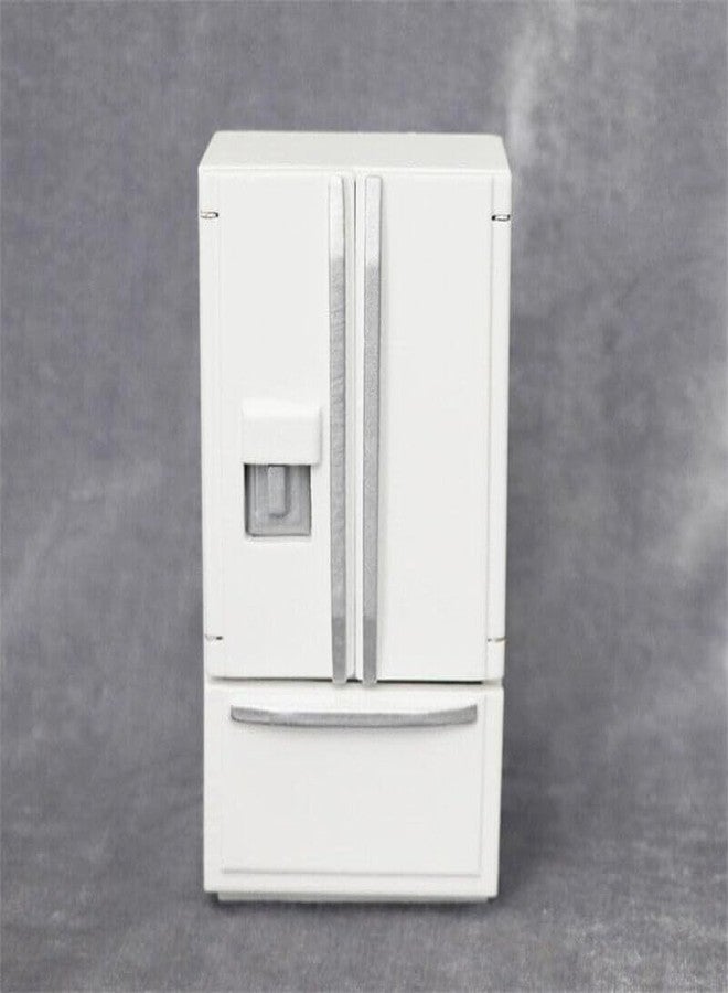 EatingBiting 1:12 Scale 1/12 Mini Furniture minihouse Kitchen White Refrigerator Fridge with 2 Doors Furniture Accessories Wooden Refrigerator Fridge Freezer - Image 5
