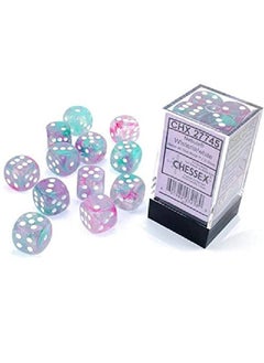 Chessex Nebula 16Mm D6 Wisteria/White W/Luminary Dice Block (12 Dice)  - Image 1