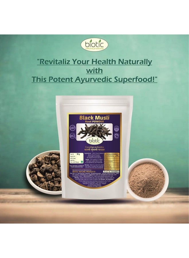 Biotic مسحوق موسلي الأسود الطبيعي - مسحوق كالي موسلي - كوركوليغو أورشيويدس - 50 جرام - Image 2