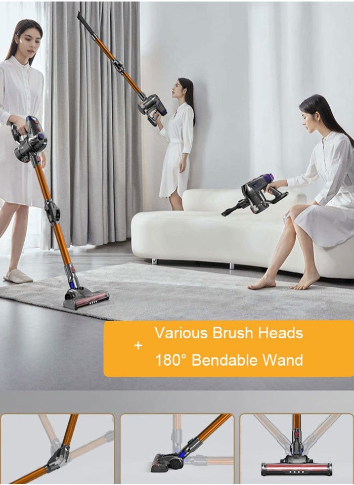 Joshberg Cordless Vacuum Cleaner,6 in 1 Stick Vacuum with 180° Bendable Wand,Powerful LED Headlights, 9000pa/150W,Applicable to Hardwood Floor Carpet Pet Car Cleaning  - Image 5