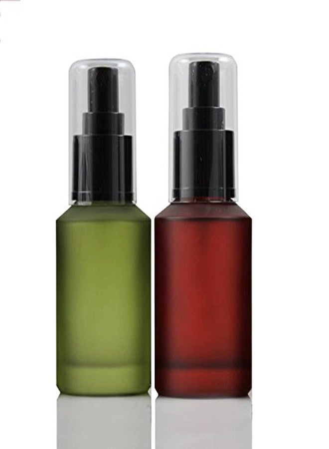 ASTRQLE 1PCS 60ML Glass Empty Upscale Refillable Cosmetic Cream Lotion Pump Bottle Container With Cap For Treatment Beauty Gels Liquid Serums (Brown) - Image 2