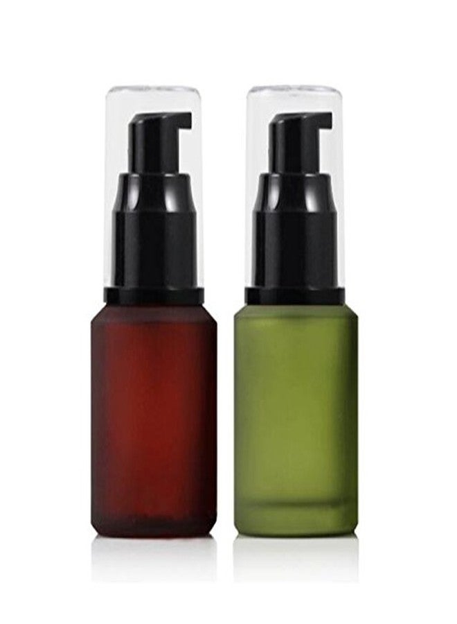 ASTRQLE 1PCS 60ML Glass Empty Upscale Refillable Cosmetic Cream Lotion Pump Bottle Container With Cap For Treatment Beauty Gels Liquid Serums (Brown) - Image 3