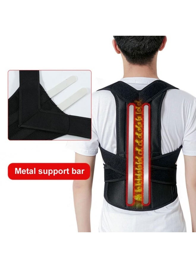 FDTY Back Brace Posture Corrector Adjustable for Women & Men Improves Back Lumbar Support Belts for Upper Back Pain Relief - Image 3