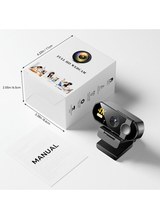 4K high-definition online class video conference webcam 8 million pixel live broadcast computer USB camera - Image 2