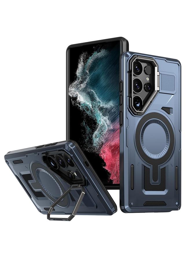 اس-توب جراب لهاتف Samsung Galaxy S22 Ultra 5G Shield إطار مجوف حامل جراب هاتف MagSafe - Image 1