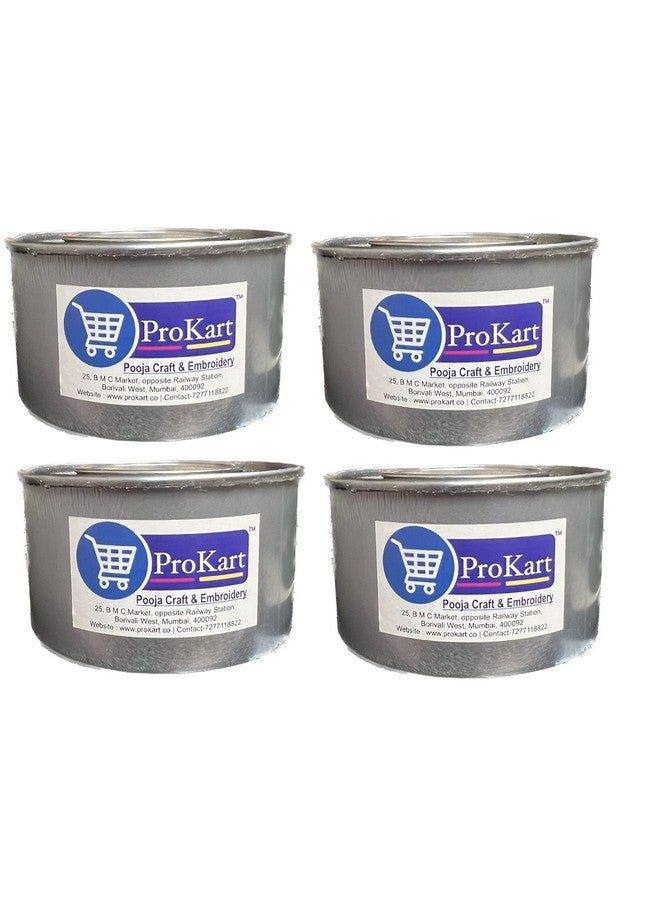 Prokart Wax/Fuel for Chafing Dish - Food Warming Refill Wick Candle Burners Sky Lantern for Buffets Mostly Used by Caterers (Silver, 2-3 Hour) Pack of 4 - Image 1