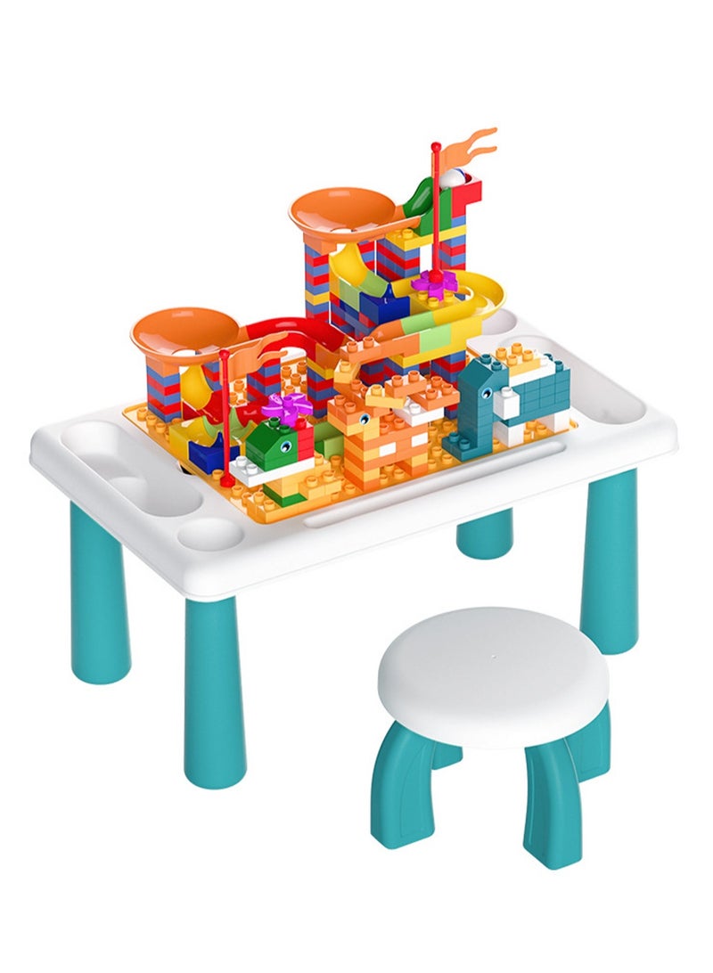 لوبيتيز مع 300 من كتل كبيرة متوافقة مع مجموعة من الأطفال ، لعبة بناء كتل من نوع الأطفال ، والكراسي ، مع مساحة التخزين للأطفال الجدول المنقولة ، والأطفال لعبة Stem - Image 3