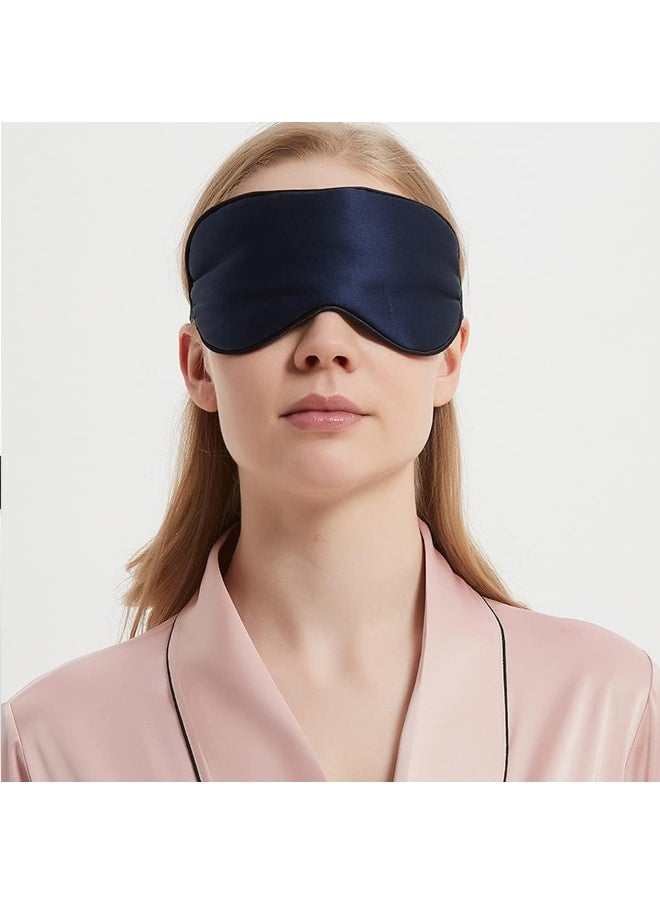 16 Momme 100% Mulberry Silk Sleep Eye Mask Night Effective Shading Eye Cover for Sleeping with Adjustable Strap for Women Men (Deep Blue) - pzsku/ZDA5AAE0A752ED635C2D1Z/45/_/1720067026/08360fc8-ac23-470c-a609-fc73800007b8