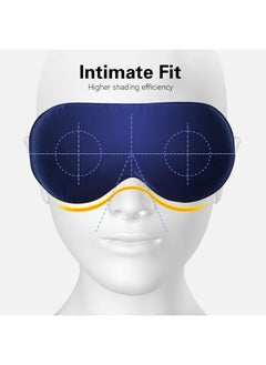 ECVV 16 Momme 100% Mulberry Silk Sleep Eye Mask Night Effective Shading Eye Cover for Sleeping with Adjustable Strap for Women Men (Deep Blue)  - Image 4