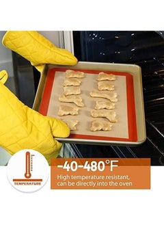 SHOWAY Silicone Baking Mat Non Stick Set Of 2 Heat Resistant Liner Cookies Meats Vegetables Pastries Reusable Eco Friendly Dishwasher Safe 42Cm  - Image 4