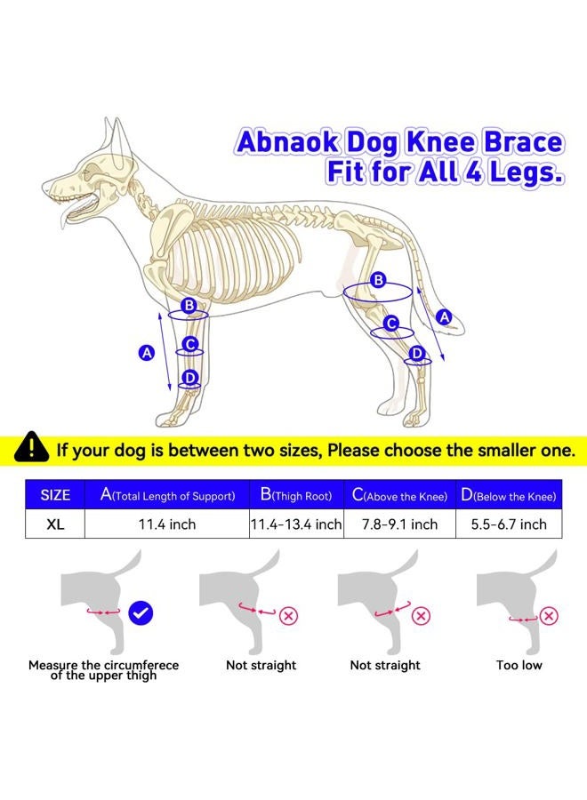Abnaok Dog Knee Brace, Knee Brace for Dogs ACL, Knee Cap Dislocation, Arthritis, Full Wrap, Easy Adjustable, Extra Support with Reduces Pain and Inflammation - Image 2