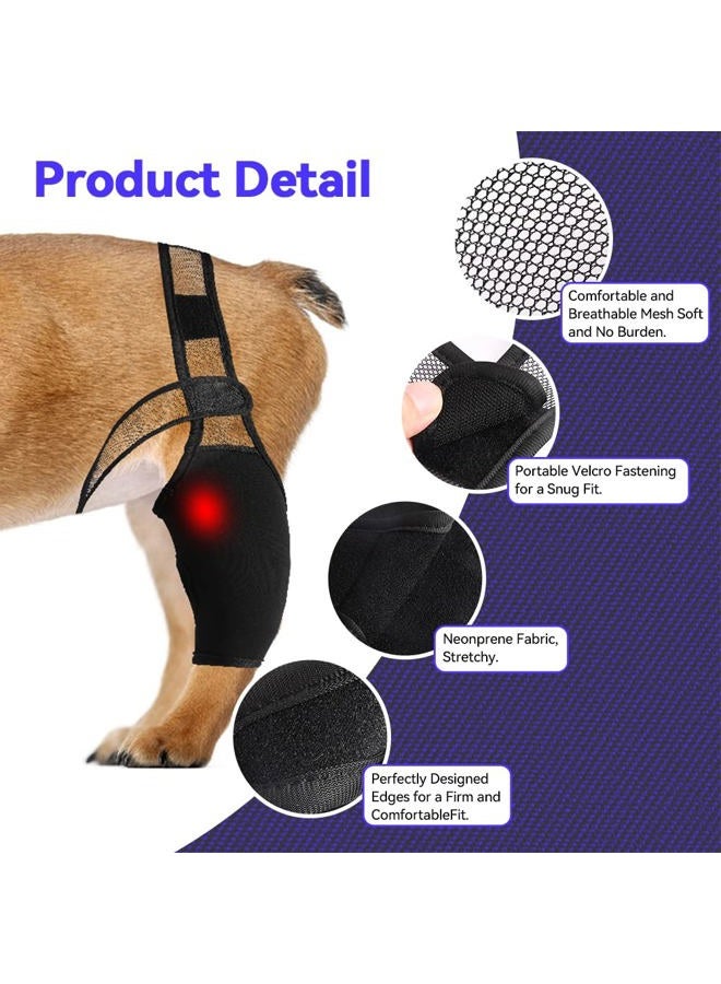 Abnaok Dog Knee Brace, Knee Brace for Dogs ACL, Knee Cap Dislocation, Arthritis, Full Wrap, Easy Adjustable, Extra Support with Reduces Pain and Inflammation - Image 3
