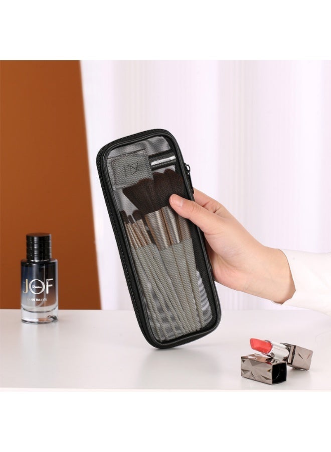 Makeup Brush Travel Case Cosmetic Toiletry Bag Organizer for Men Women Beauty Tools Mesh Kit Pouch Wash Storage - Image 1