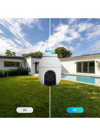 كاميرا أمان C8C، كاميرا واي فاي خارجية 4K بدقة 8 ميجابكسل، كاميرا CCTV للمنزل مع تغطية 360°، كشف شكل الإنسان/المركبة بالذكاء الاصطناعي، تتبع الزوم التلقائي، رؤية ليلية ملونة، مقاومة للعوامل الجوية، محادثة ثنائية الاتجاه - view 3